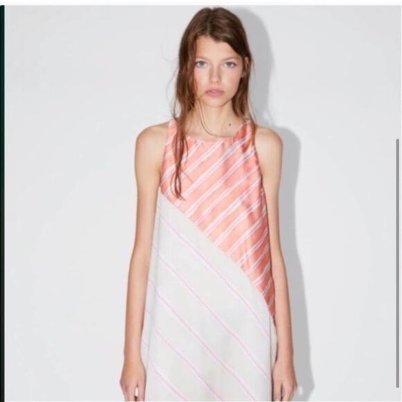 Zara Striped Dress Size Large - Picture 4 of 5